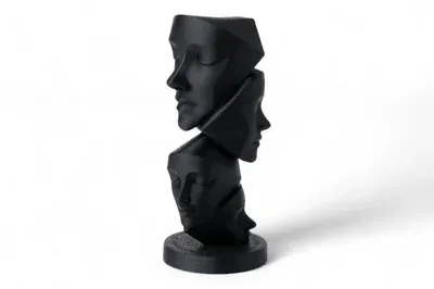 Surreal Faces Sculpture