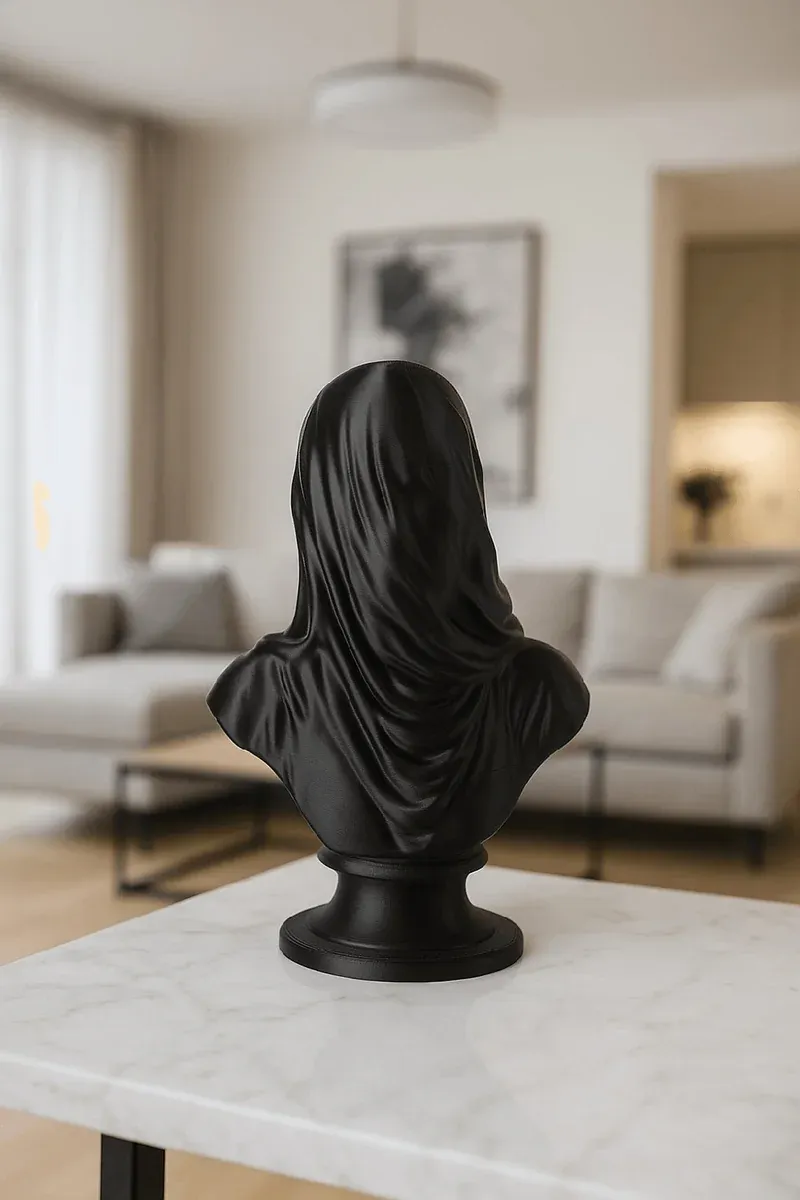 Veiled Black Bust - 1