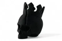 Crowned Skull Sculpture - Küçük görsel 1