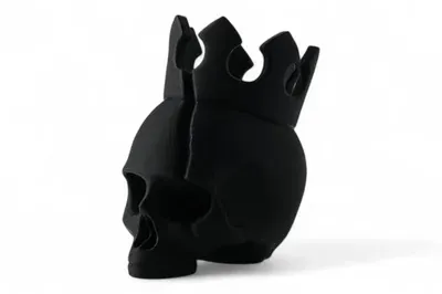 Crowned Skull Sculpture