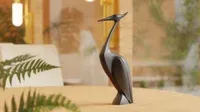 Graceful Egret Sculpture - Küçük görsel 2