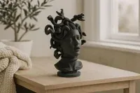Medusa Bust Sculpture - Küçük görsel 2