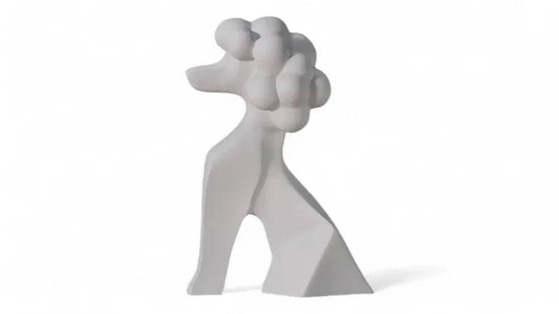 Modern Poodle Sculpture