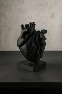 Pixel Heart Sculpture - Küçük görsel 2