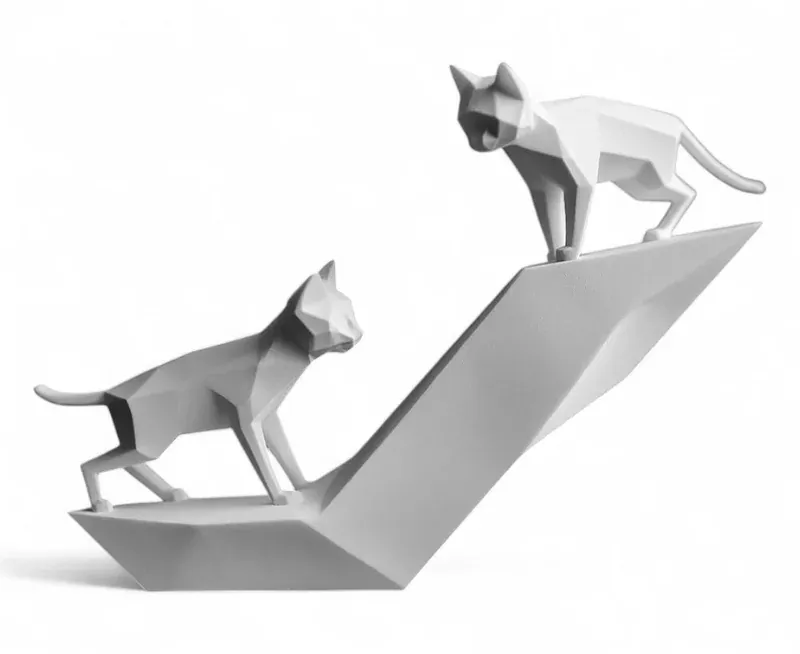 Playing Cats Sculpture