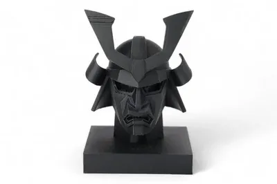 Samurai Mask Sculpture - 1